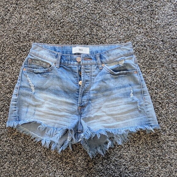 BKE Billie Denim Shorts Light Wash Cut off Women's Size 25 - Picture 1 of 5